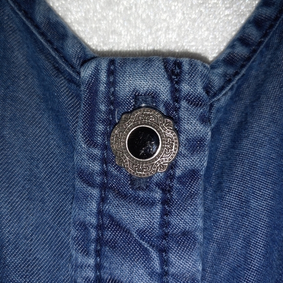 The Kooples Denim Chambray Dress with Enamel Buttons Size M - Picture 4 of 6